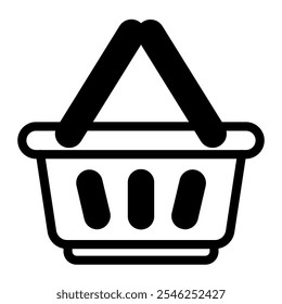 Este icono de la cesta de la compra es adecuado para compras, compras en línea, etc.