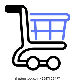 Este ícono de Carrito de compras es adecuado para compras, compras en línea, etc.