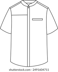 This short sleeve dress technical drawing features precise and detailed elements, including sleeve design, silhouette, and seam lines. Ideal for fashion designers and garment makers, it ensures accura