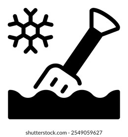 This Shovel icon is suitable for winter season, holiday, Christmas, etc.
