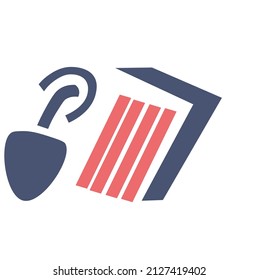 this is a shovel thats mean for working like diging soil with red line thats mean a land so its can be used as soil investigation company logo