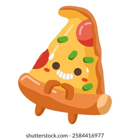 This shy pizza illustration is suitable for Ramadan Islamic event etc