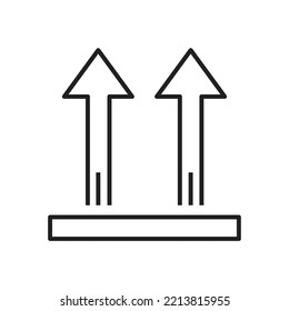 This side up arrows icon design. isolated on white background. Package symbol, label vector illustration. Delivery transportation .