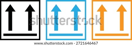 This Side Up Handling Symbols with Up Arrows in Box Icons