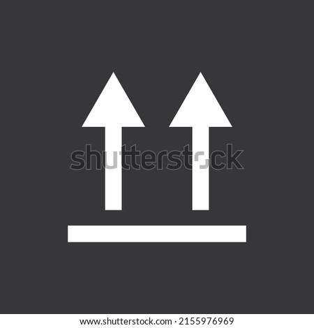 This side up icon on grey background