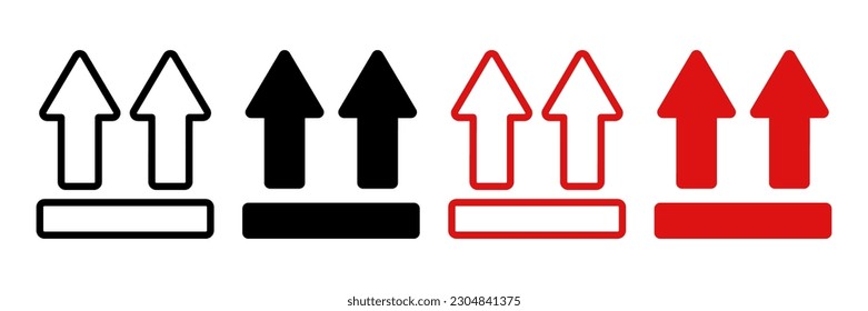Dieses Side-Up-Symbol. Unterschrift für mobiles Konzept und Webdesign. Vektorgrafik
