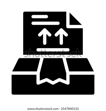 this side up icon with style glyph
