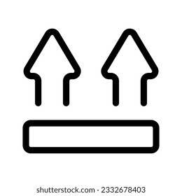 This Side Up Icon Vector Symbol Design Illustration