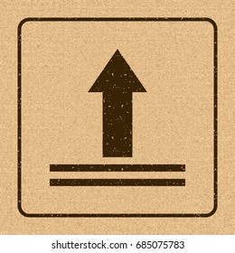 This Side Up Icon. This Way Up Sign. Packaging Symbol for Delivery of Cargo