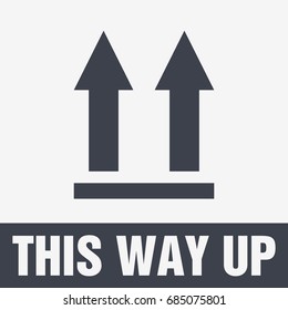 This Side Up Icon. This Way Up Sign. Packaging Symbol for Delivery of Cargo