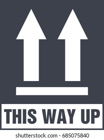 This Side Up Icon. This Way Up Sign. Packaging Symbol for Delivery of Cargo