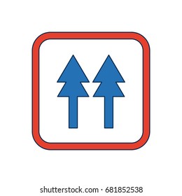 this side up packaging symbol on a corrugated cardboard boxes