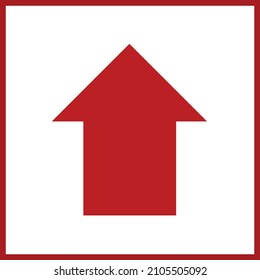 THIS SIDE UP SHIPPING SYMBOL RED