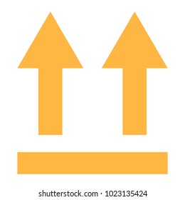This Side Up symbol flat icon, logistic and delivery, arrows sign vector graphics, a colorful solid pattern on a white background, eps 10.