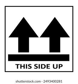 this side up symbol on white vector
