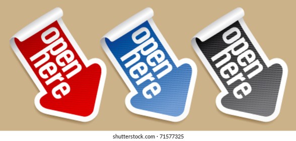 This side up, packing stickers set