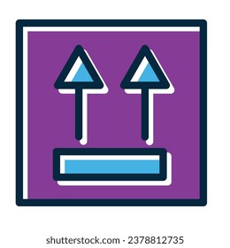 This Side Up Vector Thick Line Filled Dark Colors Icons For Personal And Commercial Use.
