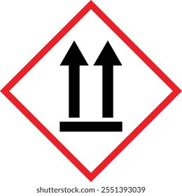 This side up warning icon isolated on white background . This side up label symbol . Package symbol . Vector illustration