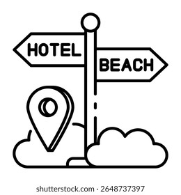 This Sign board icon is suitable for Travel and Tourism, etc