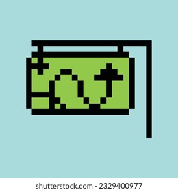 this is Sign icon in pixel art with simple color with blue background this item good for presentations,stickers, icons, t shirt design,game asset,logo and your project.