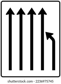 Dieses Schild zeigt das Ende eines Lanyanes an. Der gesamte Verkehr in dieser Leine muss in die angrenzende Spur einmünden. Wegweiser, Straßenschilder Deutschland