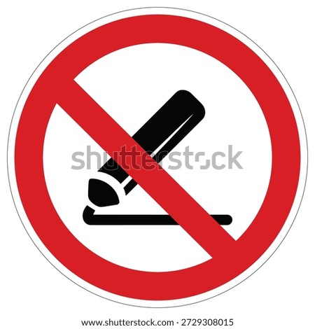 This sign indicates that writing or marking surfaces is prohibited, showing a pen making a stroke. Useful for museums, galleries, or restricted areas.