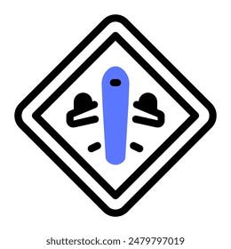 This Signage icon is suitable for airport, aviation, transportation, etc.