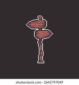 this is signpost icon in pixel art with colorful color and black background ,this item good for presentations,stickers, icons, t shirt design,game asset,logo and your project.