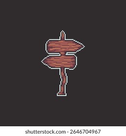 this is signpost icon in pixel art with colorful color and black background ,this item good for presentations,stickers, icons, t shirt design,game asset,logo and your project.