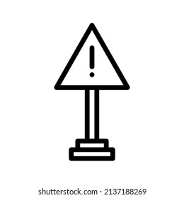 este es un icono de señalización que utiliza el estilo de contorno
