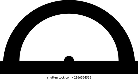 This is a silhouette of an arc ruler without background.