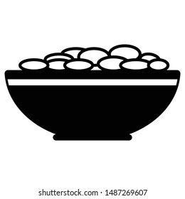 This silhouette of date palm icon for web design
