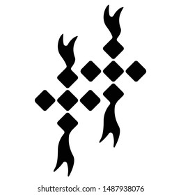 This silhouette of Eid mubarak icon flat style for web design