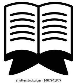 This silhouette Holy Al-Quran icon for web design