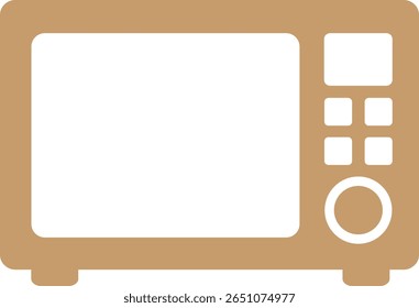 Esta é uma ilustração silhueta de um forno de micro-ondas.