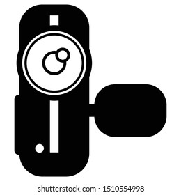 This silhouette of video recorder icon for web design