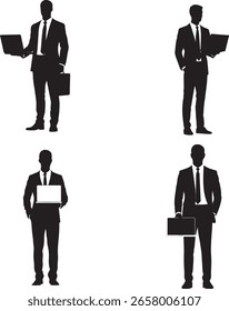 Esta es una silueta de hombres de negocios