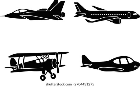 This is silhouettes of stylized airplanes!