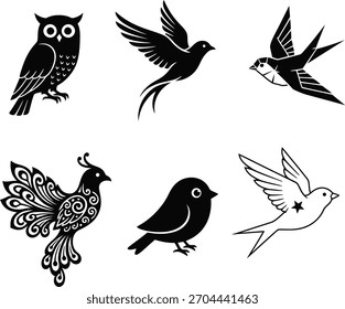 This is silhouettes of stylized birds!