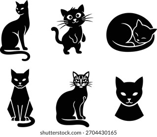 This is silhouettes of stylized cats!