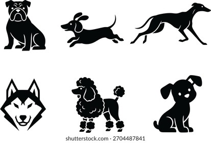 This is silhouettes of stylized dogs!