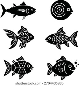 ¡Son siluetas de peces estilizados!