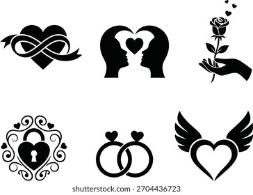 This is silhouettes of stylized love!