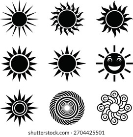 This is silhouettes of stylized suns!