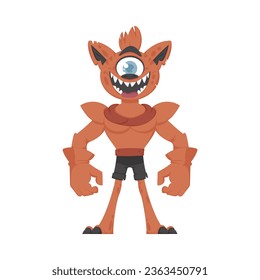 This is a silly and amusing orange creature. Cartoon style.