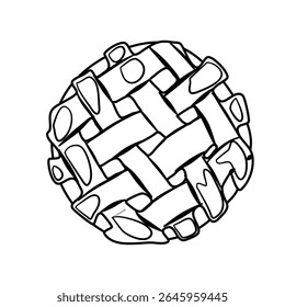 This is a simple abstract vector illustration featuring basic geometric shapes and a minimalist design, ideal for backgrounds or subtle graphic elements in your projects.