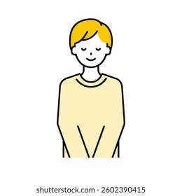 This is a simple "adult" upper body pose illustration.