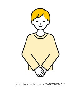 This is a simple "adult" upper body pose illustration.