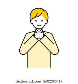 This is a simple "adult" upper body pose illustration.