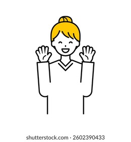 This is a simple "adult" upper body pose illustration.